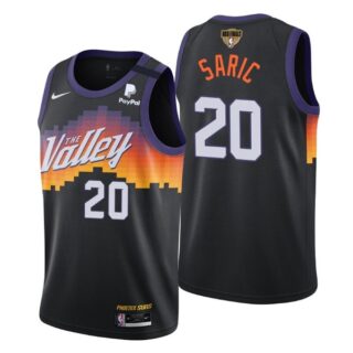 Men's #20 Dario Saric Phoenix Suns 2021 NBA Finals Jersey Black City Editon