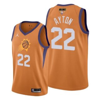 Men's #22 Deandre Ayton Phoenix Suns 2021 NBA Finals Jersey Statement Orange