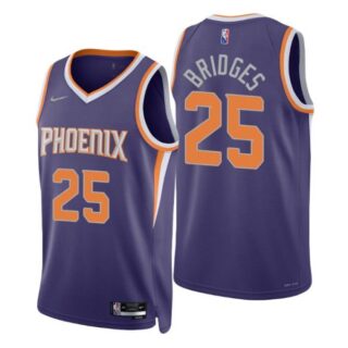 Men's Mikal Bridges Phoenix Suns 75th Anniversary Diamond Jersey Purple Icon Editon