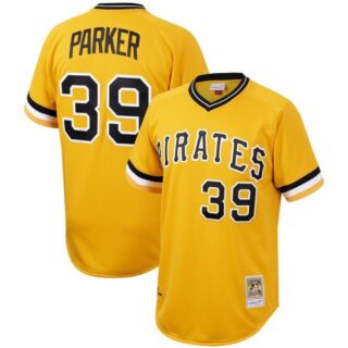 Men's #39 Dave Parker Pittsburgh Pirates Gold Throwback Jersey Gold Throwback