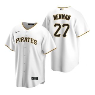 Men's #27 Kevin Newman Pittsburgh Pirates Cool Base Jersey White