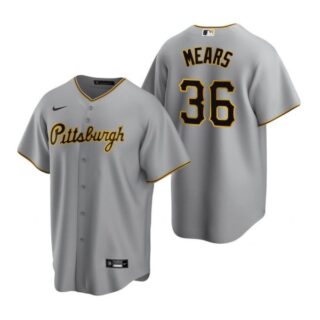 Men's #36 Nick Mears Pittsburgh Pirates Cool Base Jersey Gray