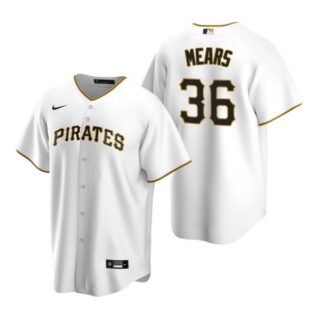 Men's #36 Nick Mears Pittsburgh Pirates Cool Base Jersey White