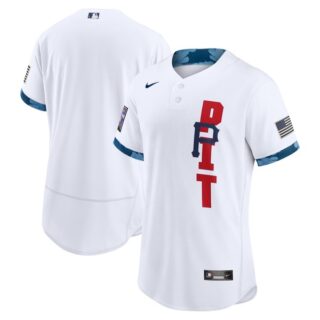 Men's - Flex Base Pittsburgh Pirates 2021 MLB All-Star White Jersey Worn In-Game - Stitched