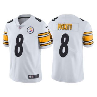 Men's Pittsburgh Steelers Kenny Pickett 2022 NFL Draft Stitched Jersey White
