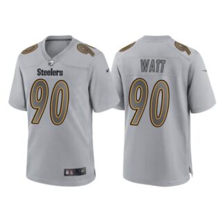 Youth Pittsburgh Steelers T.J. Watt Gray Atmosphere Fashion Stitched Jersey