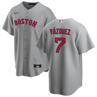 Men's Boston Red Sox #7 Christian Vázquez Jersey Cool Base Gray
