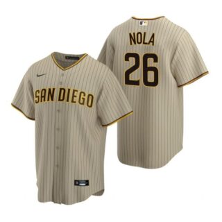 Men's #26 Austin Nola San Diego Padres Cool Base Jersey Sand Brown
