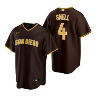 Men's #4 Blake Snell San Diego Padres Cool Base Jersey Brown
