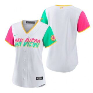 Women's San Diego Padres White City Connect Stitched Jersey