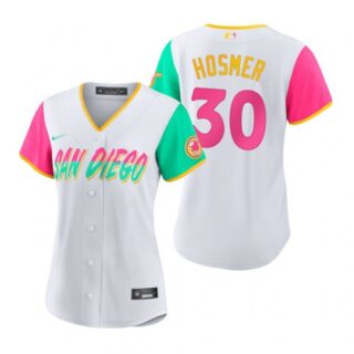 Women's San Diego Padres Eric Hosmer White City Connect Stitched Jersey