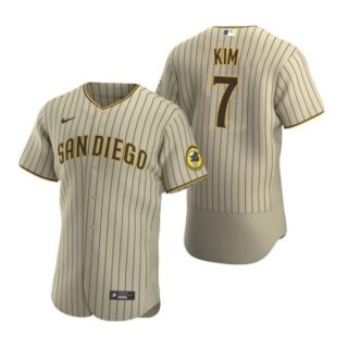 Men's #7 Ha Seong Kim San Diego Padres Sand Brown Jersey Sand Brown