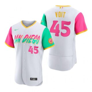 Men's Flex Base San Diego Padres Luke Voit White City Connect Stitched Jersey