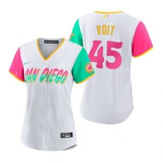 Women's San Diego Padres Luke Voit White City Connect Stitched Jersey