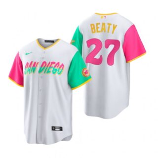 Youth San Diego Padres Matt Beaty White City Connect Stitched Jersey