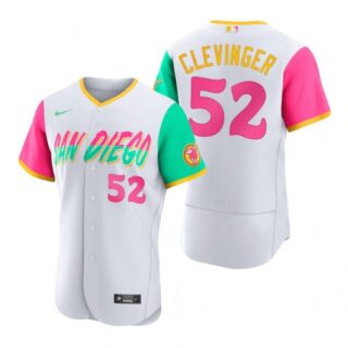 Men's Flex Base San Diego Padres Mike Clevinger White City Connect Stitched Jersey