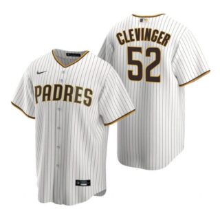 Men's #52 Mike Clevinger San Diego Padres Cool Base Jersey White