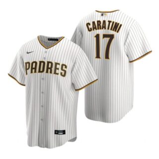 Men's #17 Victor Caratini San Diego Padres Cool Base Jersey White