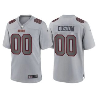 Youth San Francisco 49ers Custom Gray Atmosphere Fashion Stitched Jersey