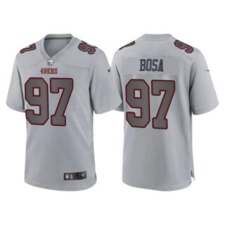 Women's San Francisco 49ers Nick Bosa Gray Atmosphere Fashion Stitched Jersey