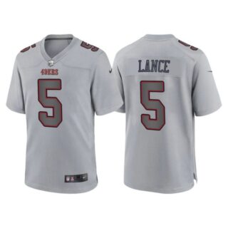 Women's San Francisco 49ers Trey Lance Gray Atmosphere Fashion Stitched Jersey