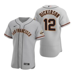Men's #12 Alex Dickerson San Francisco Giants Flex Base Jersey Gray