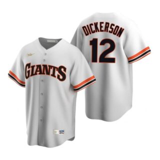 Men's #12 Alex Dickerson San Francisco Giants Cool Base Jersey White Cooperstown