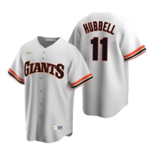 Men's #11 Carl Hubbell San Francisco Giants Cool Base Jersey White Cooperstown