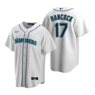 Men's Emerson Hancock Seattle Mariners Cool Base Jersey Gray White