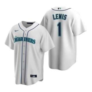 Men's Kyle Lewis Seattle Mariners Cool Base Jersey Aqua White