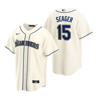 Men's Kyle Seager Seattle Mariners Cool Base Jersey Cream Cream