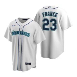 Men's Ty France Seattle Mariners Cool Base Jersey Gray White