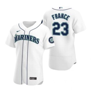 Men's Ty France Seattle Mariners Flex Base Jersey Royal White