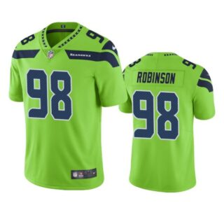 Men's #98 Alton Robinson Seattle Seahawks Limited Jersey Stitched Green