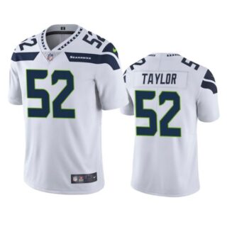 Men's #52 Darrell Taylor Seattle Seahawks Limited Jersey Stitched White