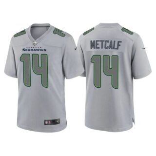 Men's Seattle Seahawks DK Metcalf Gray Atmosphere Fashion Stitched Jersey