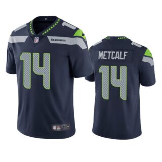 Men's #14 D.K. Metcalf Seattle Seahawks Limited Jersey Stitched Navy