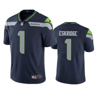 Men's #1 D'Wayne Eskridge Seattle Seahawks Limited Jersey Stitched Navy