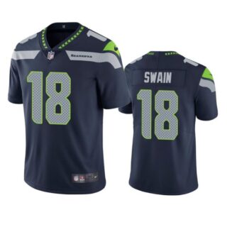 Men's #18 Freddie Swain Seattle Seahawks Limited Jersey Stitched Navy