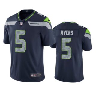 Men's #5 Jason Myers Seattle Seahawks Limited Jersey Stitched Navy