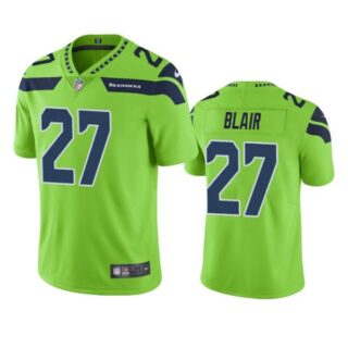 Men's #27 Marquise Blair Seattle Seahawks Neon Green Color Rush Limited Jersey Stitched