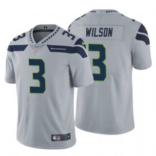 Men's #3 Russell Wilson Seattle Seahawks Limited Jersey Stitched Gray