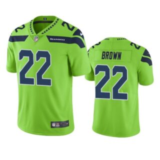 Men's #22 Tre Brown Seattle Seahawks Limited Jersey Stitched Green