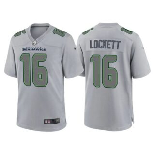 Men's Seattle Seahawks Tyler Lockett Gray Atmosphere Fashion Stitched Jersey