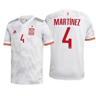 Men's Inigo Martinez Spain National Soccer Team White Away Jersey