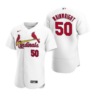 Men's Adam Wainwright St. Louis Cardinals Flex Base Jersey White WS White