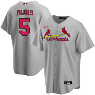 Men's St. Louis Cardinals Albert Pujols Stitched Jersey Replica - Gray