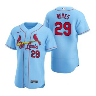 Men's Alex Reyes St. Louis Cardinals Flex Base Jersey Black Holographic Light Blue