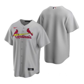 Men's Blank St. Louis Cardinals Cool Base Jersey White Gray