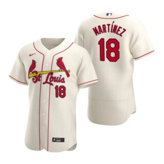 Men's Carlos Martinez St. Louis Cardinals Flex Base Jersey Cream Cream